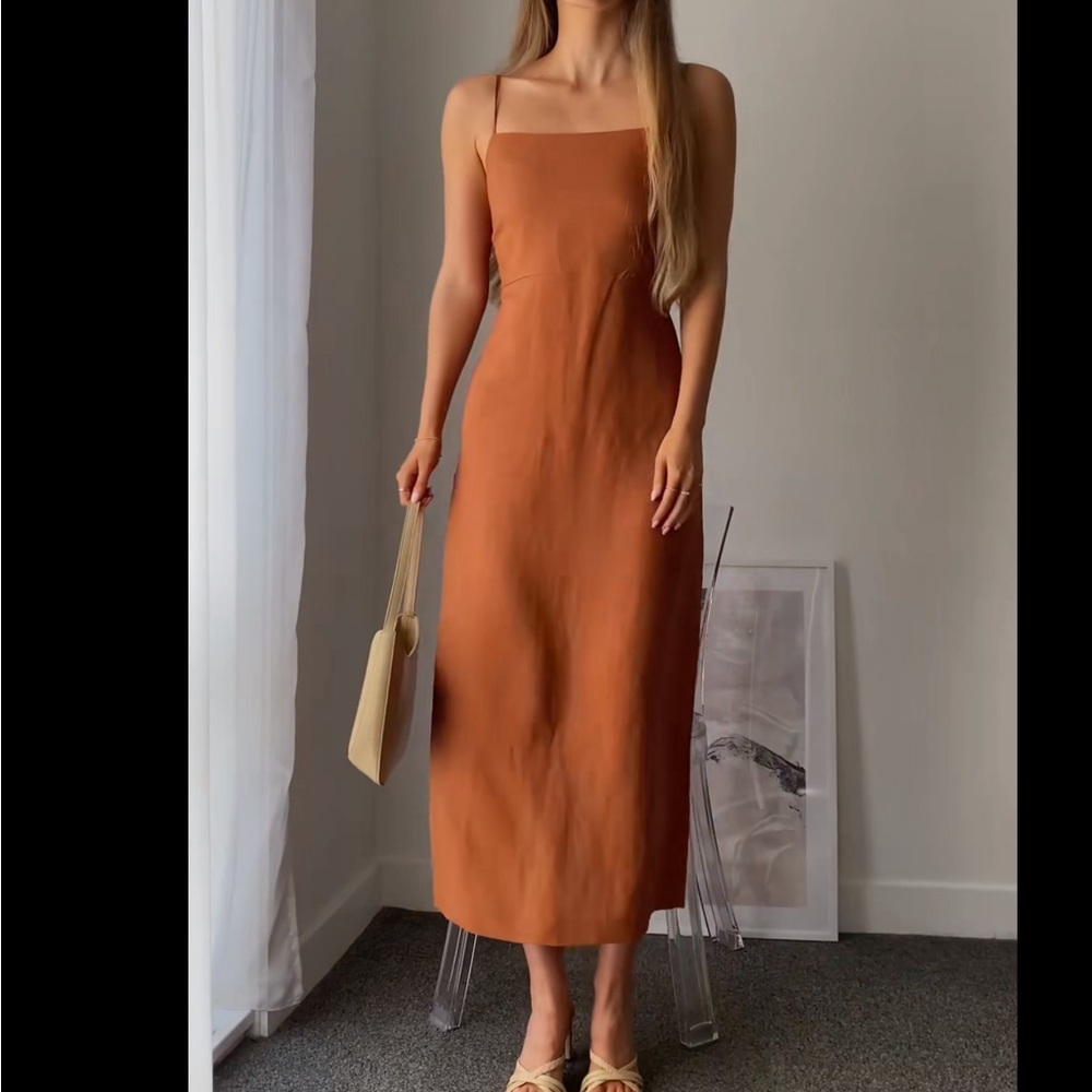 Zara Terracotta Midi Dress